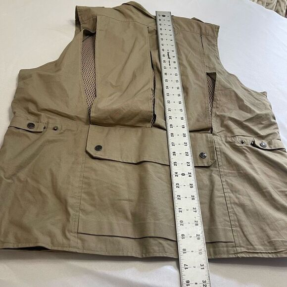 HUMVEE Men’s Size Large Ranger Vest Full Zip With Multiple Pockets Khaki Tan EUC - Picture 6 of 9